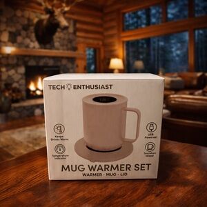 Cream Mug Warmer Set